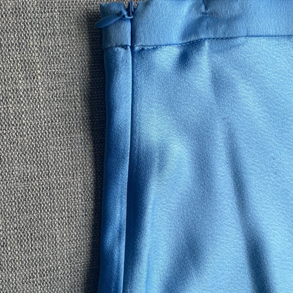 NWT Karen Millen Light Blue Satin Skirt - Picture 5 of 8